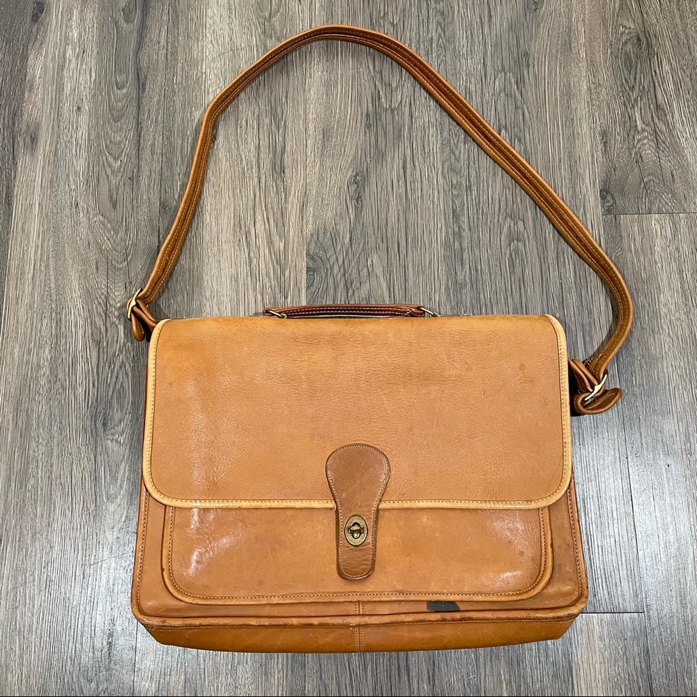 Vintage 1970s Coach Messenger Bag Briefcase